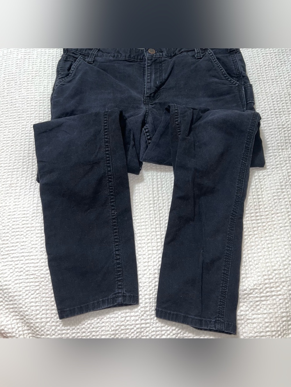 Carhartt Black Skinny Carpenter Pants with Logo Patch - Picture 3 of 5